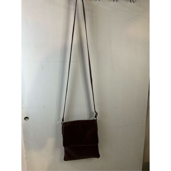 Vera Pelle Italy genuine leather brown crossbody - Picture 3 of 10